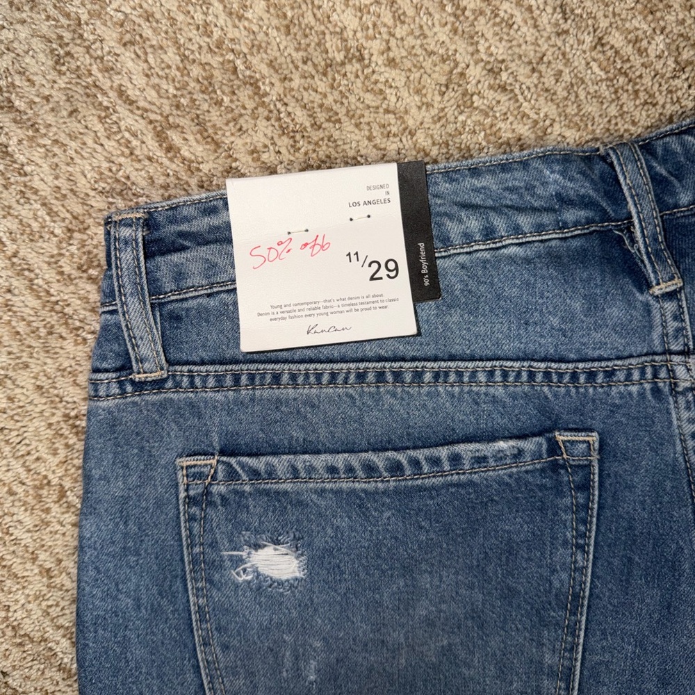 KanCan Ripped Blue Boyfriend Jeans - Picture 5 of 5